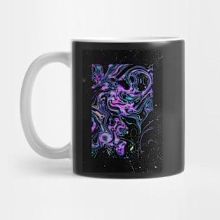 Abstract Liquid Chrome Psychedelic Pattern Mug